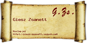 Giesz Zsanett névjegykártya